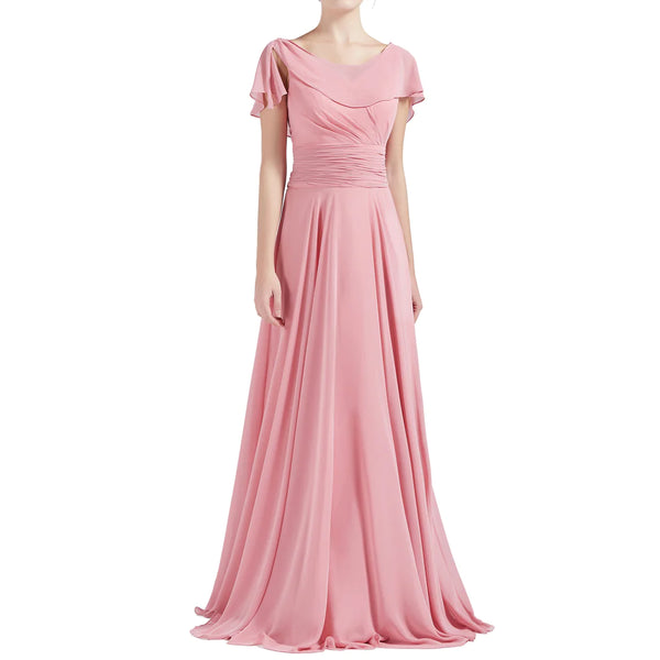 Blush Pink Elegant Formal Maxi
