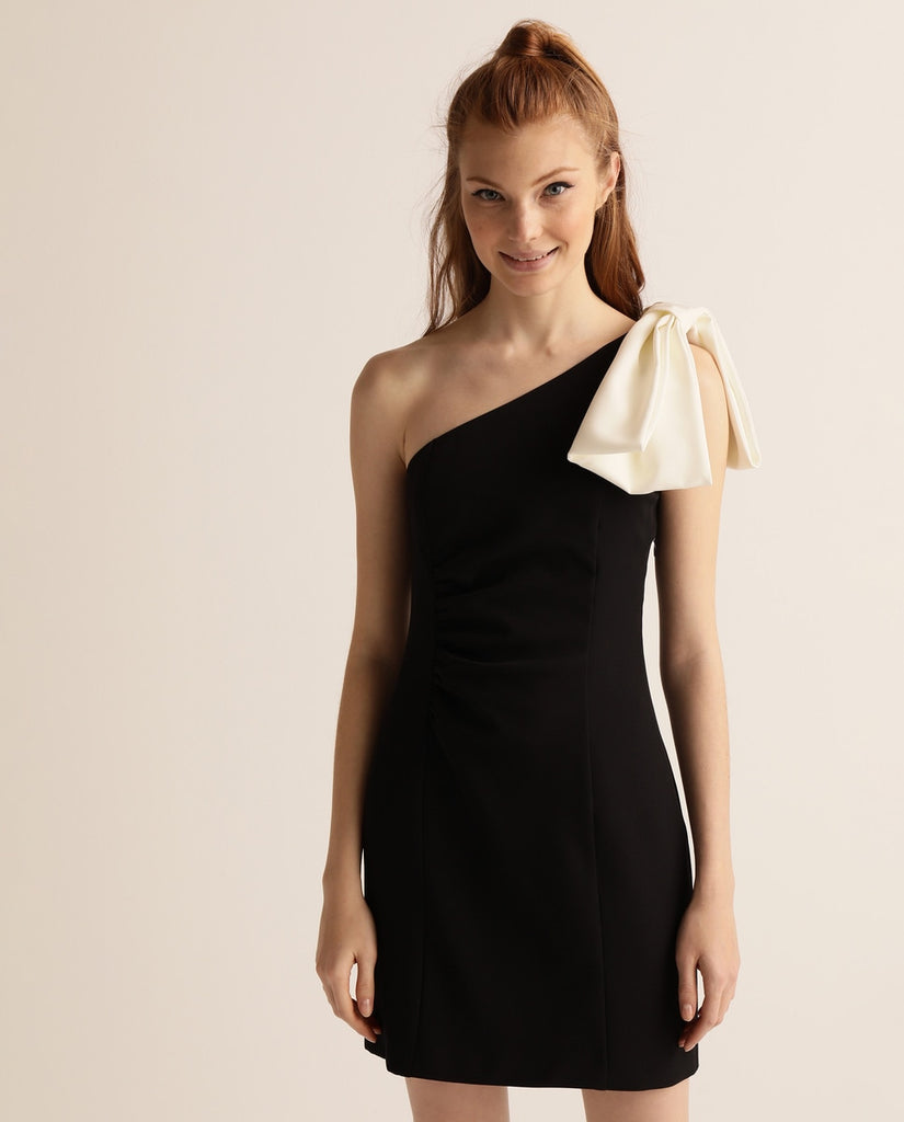 Black One Shoulder Mini Bodycon Dress – Styched Fashion