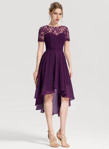 Deep Purple Sweetheart Neck Hi-Low Midi