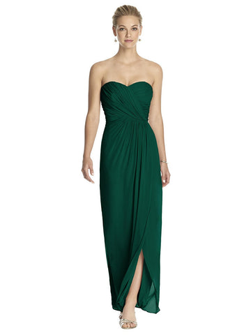 Strapless Draped Tube Maxi Dress