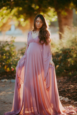 Snorda Maternity Dress for Photoshoot V Neck Sequins Dresses Pregnancy  Party Gowns Lace Long Dresses - Walmart.com